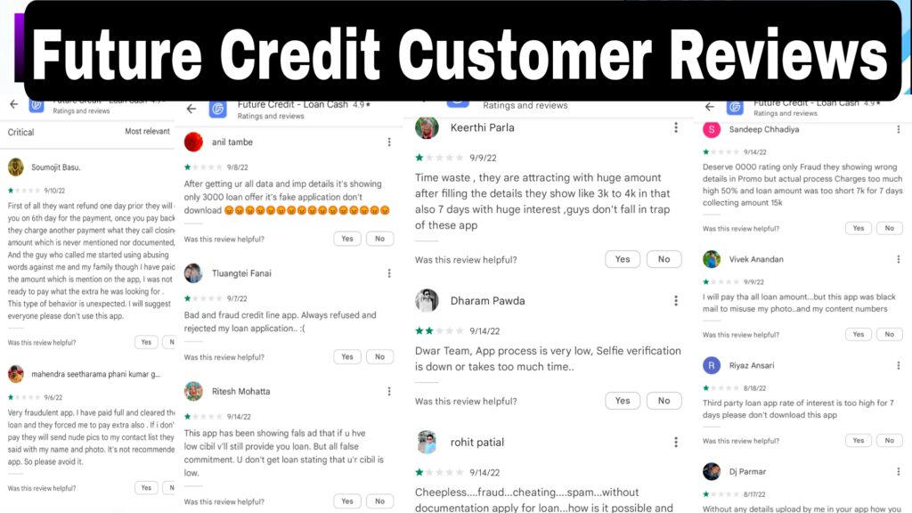 Future Credit lpan customer Reviews